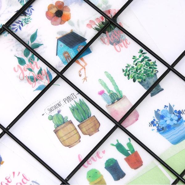 

european and american style family plant decoration and paper stickers mugs books border decorative stationery stickers bbycon lipper