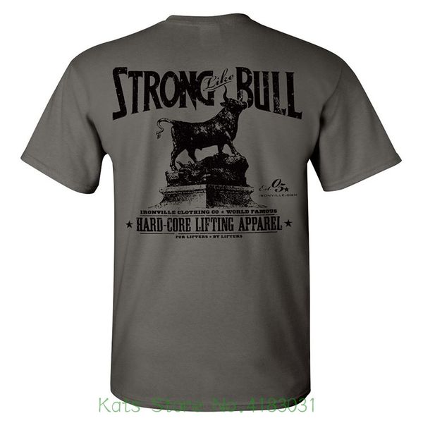 

ironville strong like bull powerlifting t shirt 100% cotton t shirts brand clothing tees 019216 sport hooded sweatshirt hoodie