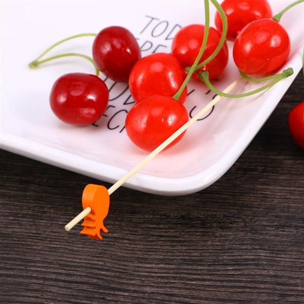 

палочки picks деревянные барбекью свадебный 100шт прохладительных напитков 47inch фрукты для закуска одноразовые зубочистки партия коктейль