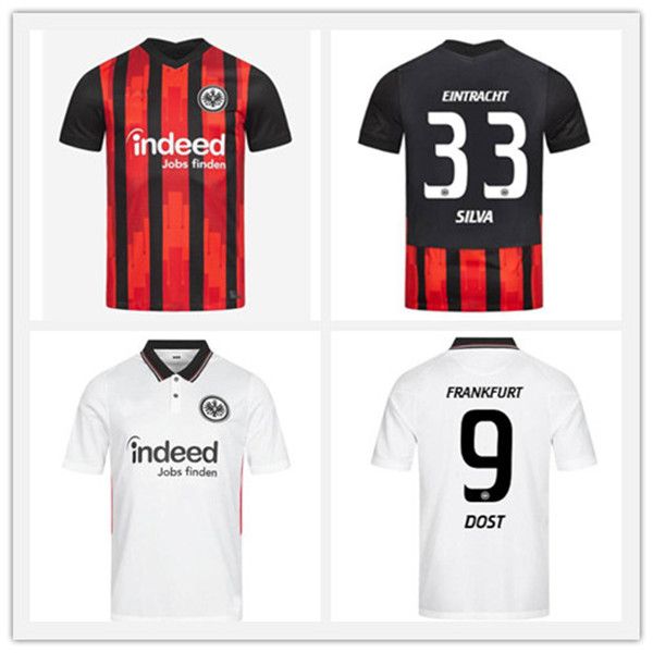 

new 20 21 eintracht frankfurt soccer jersey silva costa 2020 2021 frankfurt home dost sow kostic hinteregger kamada and kids football, Black;yellow