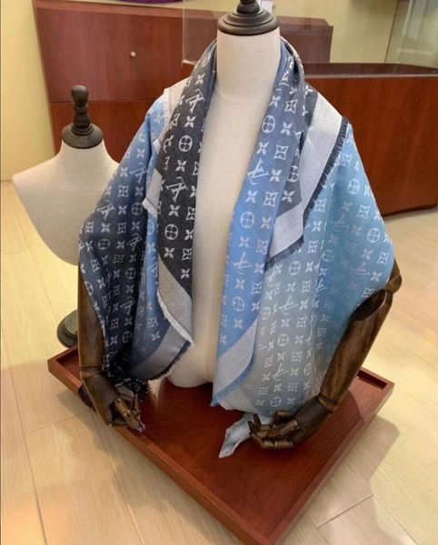 

fashion designer luxury women's scarf cashmere blend winter scarf luxury gift.ladies' scarves.two-color double-sided shawl, Blue;gray