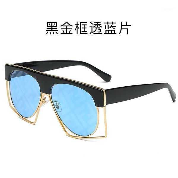 

new large frame sunglasses letters european and american fashion sunglasses female cross-border versatile trend1, White;black