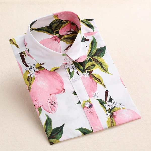 

dioufond women cotton shirts fashion vintage blouses 5xl plus size shirt print blusas floral women blouse long sleeve female, White
