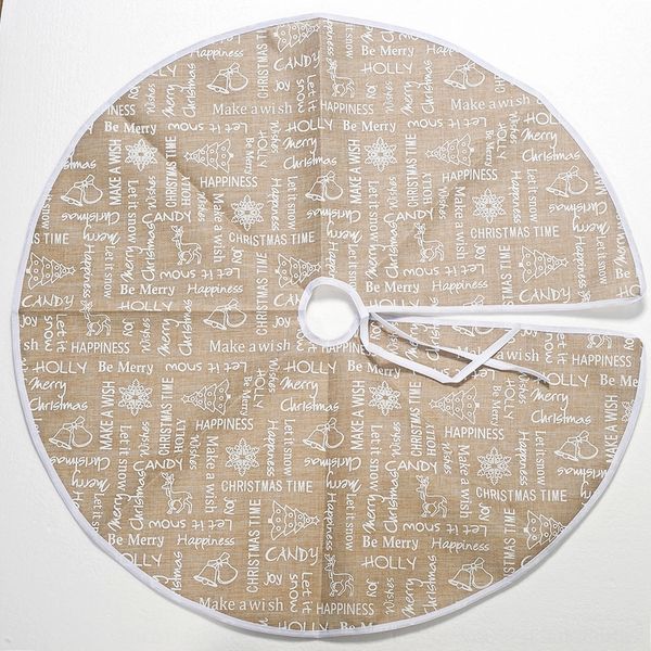 

emkcl 2020 xibao new accessories ornaments d1ytb letter printed cloth tree skirt 100cm christmas tree decoration christmas