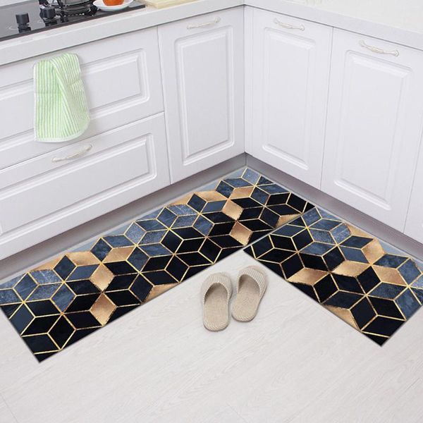 

carpets 40*120cm kitchen mat anti-slip rugs living room balcony bathroom printed carpet doormat hallway geometric bath
