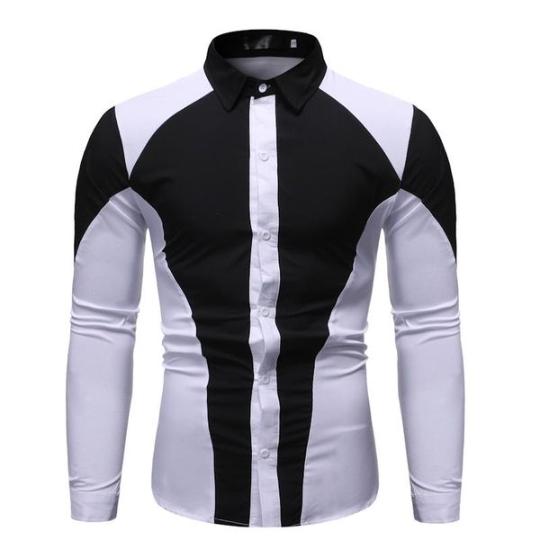 

мода slim fit hit цвета рубашка мужчины 2020 марка длинные рукава мужчины работа рубашка casual кнопка вниз busienss сорочка homme, White;black