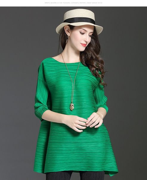 

весна и осень юбки в складке skirttop skirtnew-4 рукава универсального топа простой футболки модного большом рыхлая жизнь плиссированных пла, White