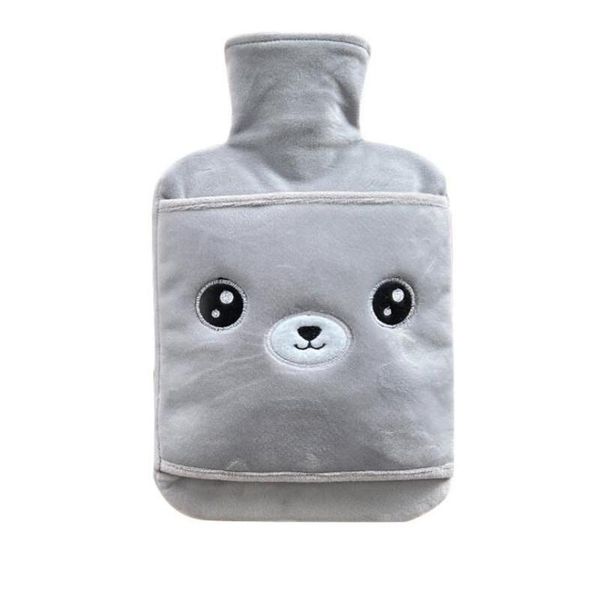 

1750ml washable heat therapy thick soft pig plush safe winter durable water bottle removeable leakproof cover warm portable wmtxnz