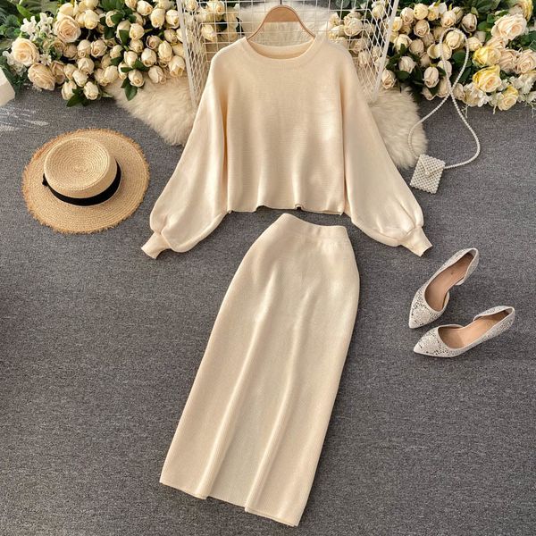 

2021 new female autumn chic mesh bat short neck high divided skirt tender garments 69z2, Gray