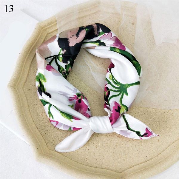 

женщины площади шарф vintage печати шеи шелковый шарф бандана девушки дизайн моды шарфы наручные wrap головные уборы женские аксессуары для, Black