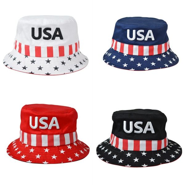

usa trump 2020 sunshade hat multi color sunscreen bucket hats fisherman party gift home and outdoor 12sx h1