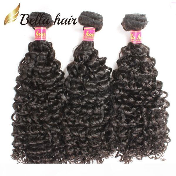 

malaysian curly virgin hair products human hairextensions natural color hair weaves 3pcs lot bella hair dhl ing, Black