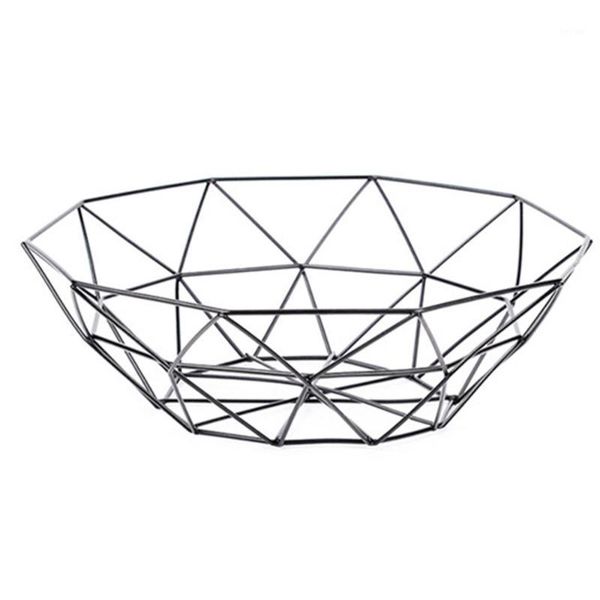 

kitchen storage & organization european style metal basket modern fruit tray bowl vegetable snack iron plate home basket1