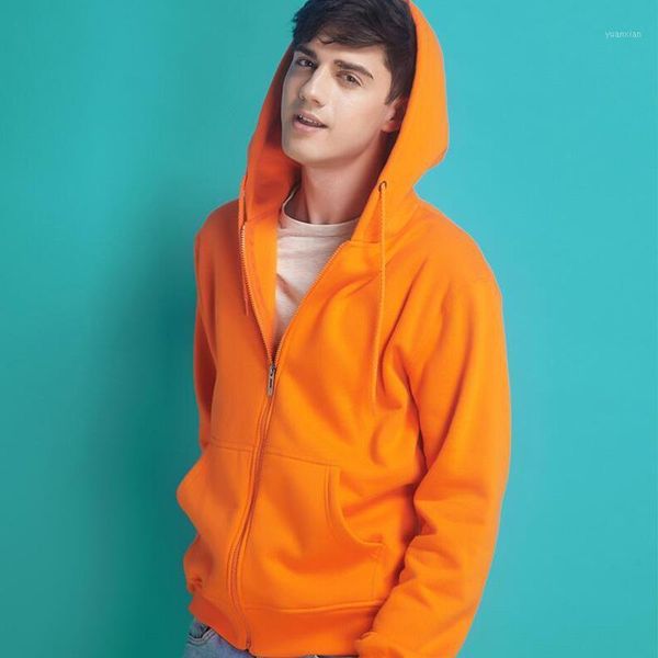 

boy men's hoodies tracksuit 2020 autumn winter drawstring pocket hooded sweatshirt long sleeve zip loose coat male jacket1, Black