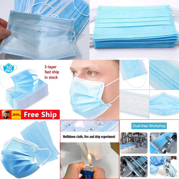 

factoryi7rd3-layer non-woven disposable dhl masks protection and personal health face sanitary mask incndcts