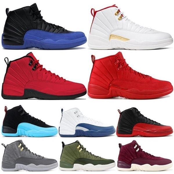 

fiba 12 12s men basketball shoes winter black cny game royal reverse taxi the master unc french blue mens trainer sports sneakers 7-13