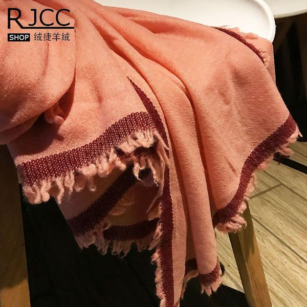 

scarves winter autumn warm pure cashmere scarf women lady shawl solid color ladies wild spring and mongolia, Blue;gray