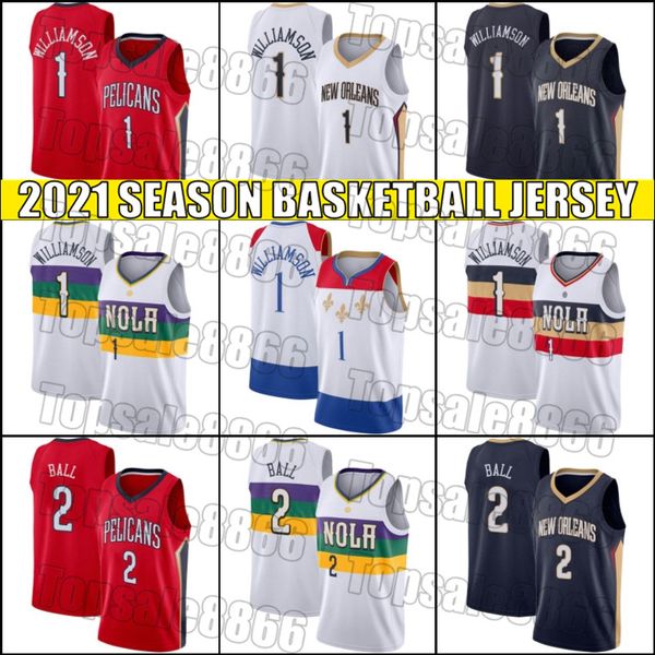 

new orleans pelicans jersey zion 1 basketball williamson jersey lonzo 2 ball jerseys city edition jersey d51dbx, Black;red