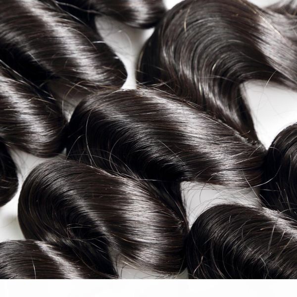

beautystarquality grade brazilian loose wave peruvian loose wavy human hair bundles virgin human hair extensions, Black