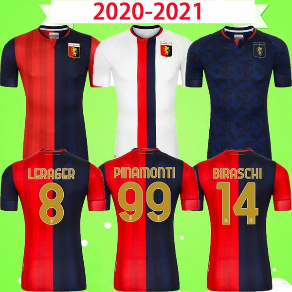 

20 21 genoa cfc soccer jerseys home away 2020 2021 maglie da calcio t.sanabria gumus kouame romero sturaro s. pinamonti football shirts, Black;yellow