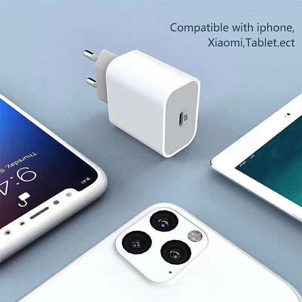 

20w pd charger type c usb port for iphone12 ac dc eu plug power adapter charger