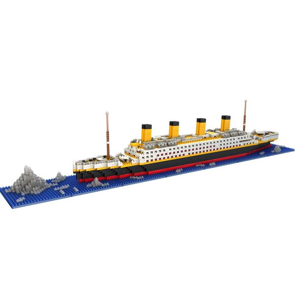 

model 1860pcs blocks set titanic ship mini cruise boat diy assemble building diamond classical brick kids block toys