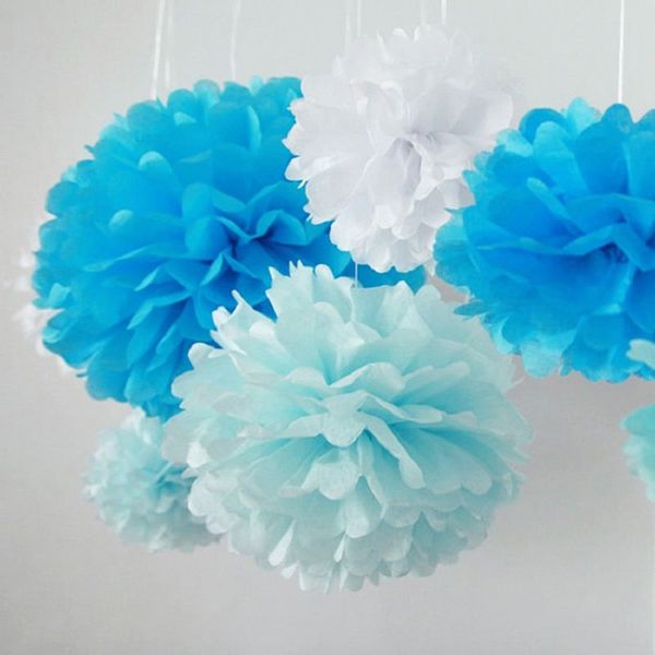 

5pcs 6''-12'' tissue pompoms wedding decorative flowers ball baby shower birthday party decoration paper pom poms