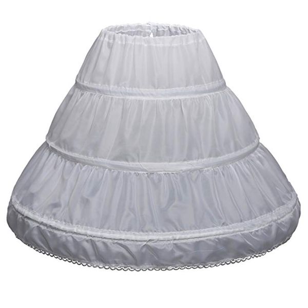 Kinder Accessoires Girls 'Petticoats 3 Hoops Petticoat Full Flower Girl Crinoline Rock