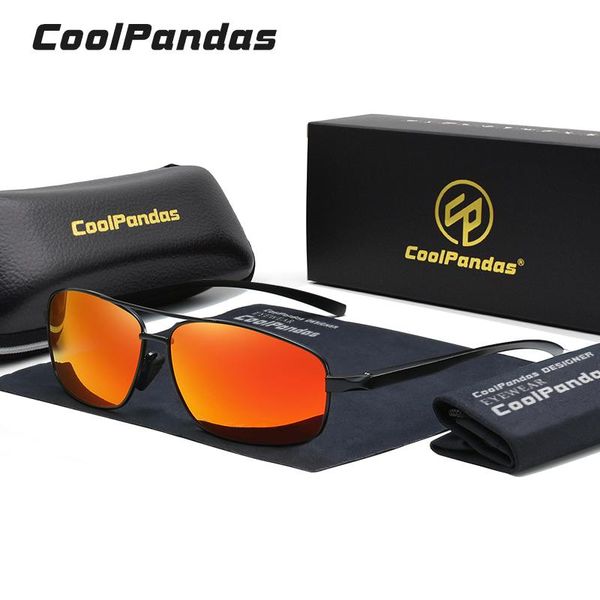 

sunglasses 2021 brand vintage aluminum square men polarized driving red blue mirror lens women shades sun glasses, White;black