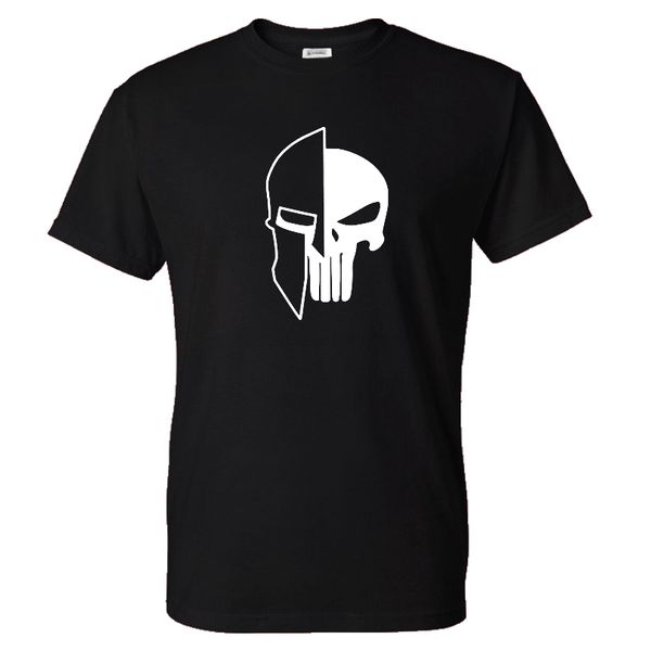 

sparta helmet punisher solid color printed casual streetwear fashion tshirt trendy sport hooded sweatshirt hoodie men t shirt