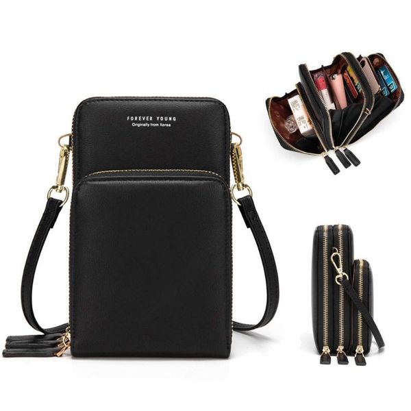 

fashion small crossbody cellphone shoulder bag for women smartphone wallet purse with removable strap