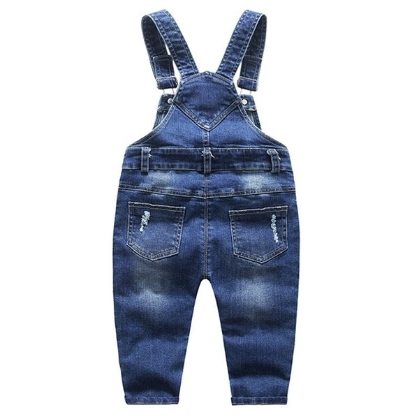 

9m-5t kids bib overalls spring autumn baby clothing denim trousers girls boys jeans jumpsuits children rompers toddler clothes y200320, Blue