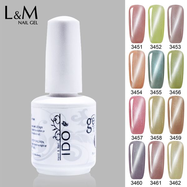 

nail gel 6 pcs a lot uv led cat eyes diy art magnetic15ml 3d polish brand (4colors+11 foundation base) big sale, Red;pink