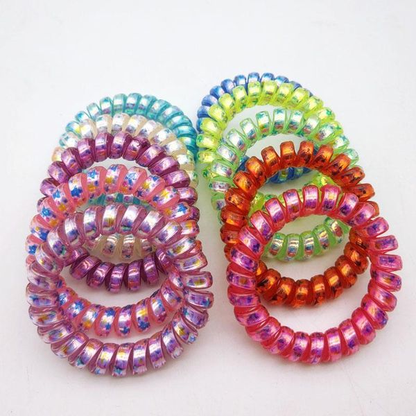 

star telephone wire line elasticity rubber band elastic hairbands hair rope for gils scrunchy gum spring q bbyuwr
