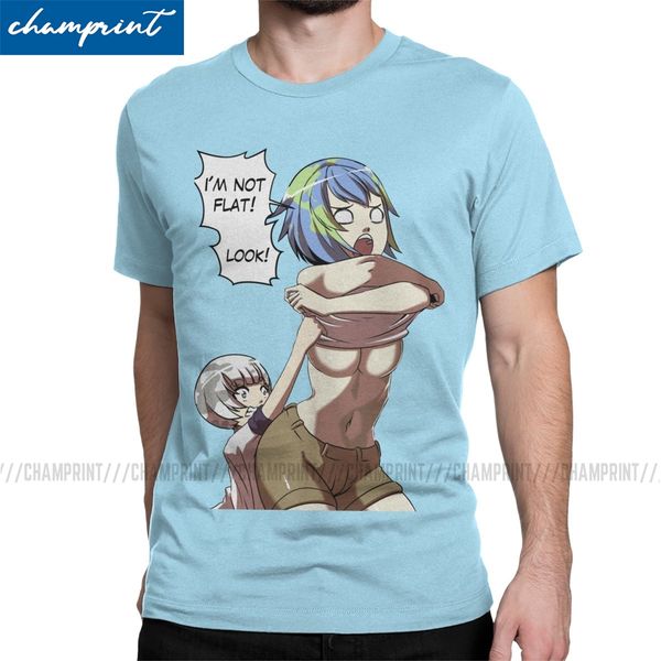 

земля chan я не плоский мужские смешные хентай аниме непристойное sexy япония waifu короткий рукав одежда спортивная толстовка с капюшоном т