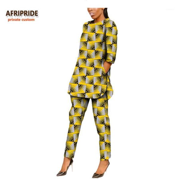 

autumn african style women suit afripride private custom half sleeve side open ankle-length pant casual suit a7226231, Gray