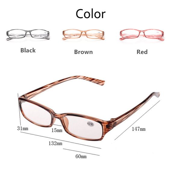 

lens iboode ultralight stripe clear reading glasses magnifying presbyopic eyeglasses oculos gafas de sol for women men mirror