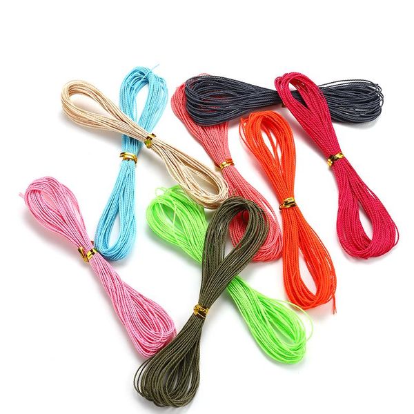 

38 цветов 10 м / пк 1 мм вощеная хлопчатобумажная струна бисером веревка для diy handmade ожерелье брасель ювелирные изделия makings wmthgl, White;red
