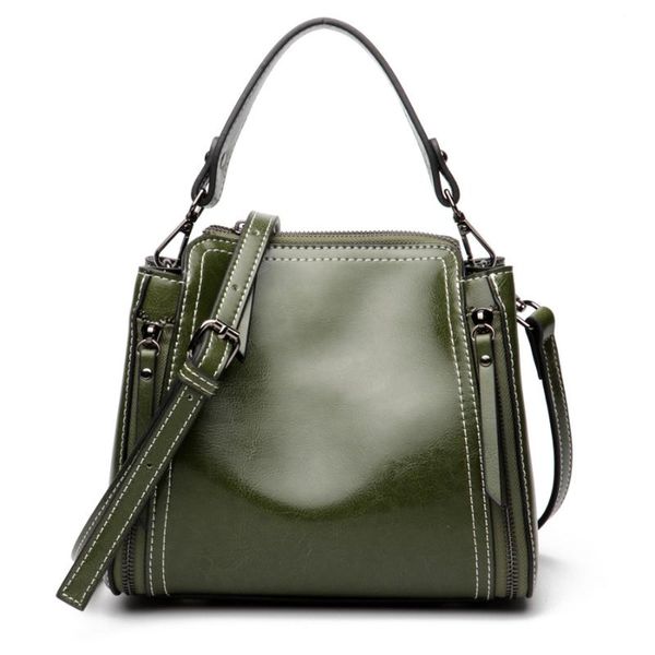 

women leather handbags crossbody bags fashion oil wax ladies messenger bag brand designer tote bag bolsos mujer de
