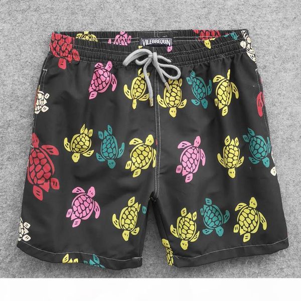 

vilebre brand board shorts men bermuda vilebre turtle printing man boardshort 100% quick dry men's swimwear fzw1808, White;black