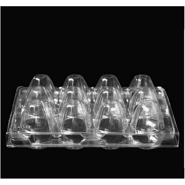 

12 holes quail egg containers plastic clear egg boxes d28mm/h39mm package box holder fr jlluqb bdegarden