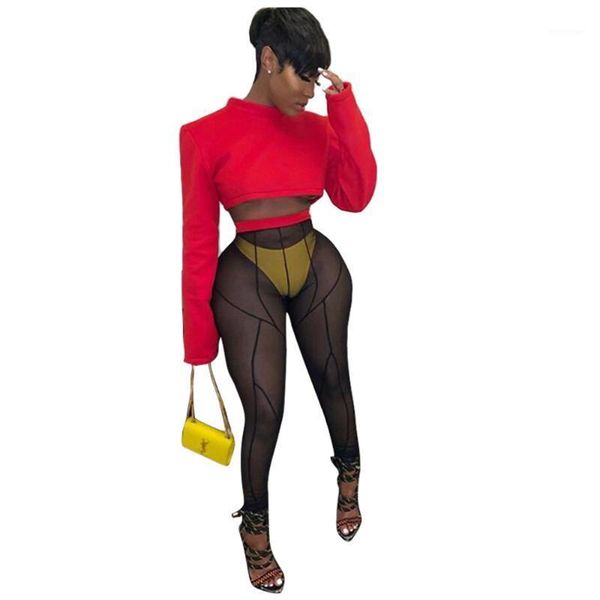 

2 piece set women clothing sets 2020 rave festival crop and see-through leggings christmas party club birthday outfits1, Gray