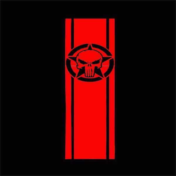 

personalized decal star stripe skull fashion car sticker motorcycle car decoration accessories black/white, 20cm * 5cm
