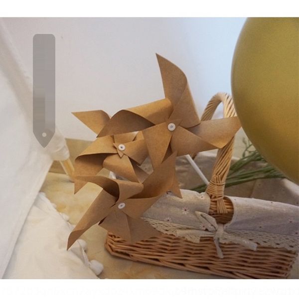 

qy85f new outdoor picnic windmill handheld party paper kraft paperprop kraft paper decoration mori p props gyr6h