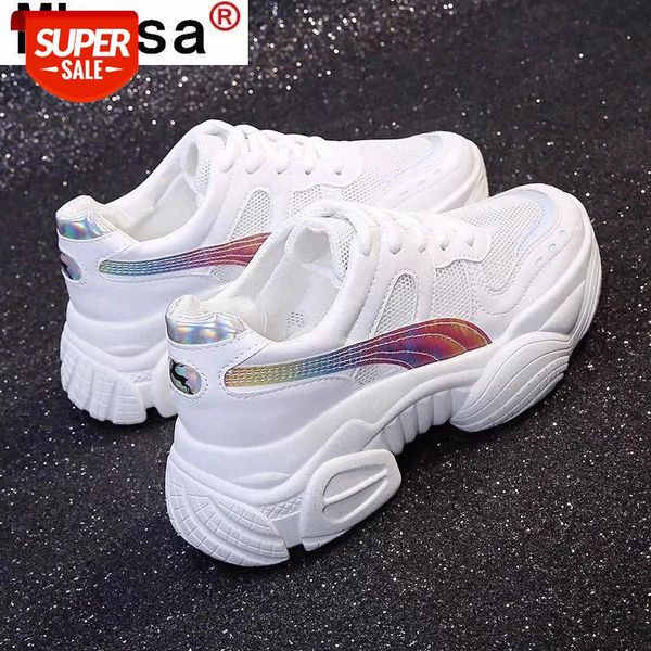 

2020 spring autumn new women shoes spring sneakers women fashion bling platform shoes ladies footwear breathable mesh sneakers #bm8i