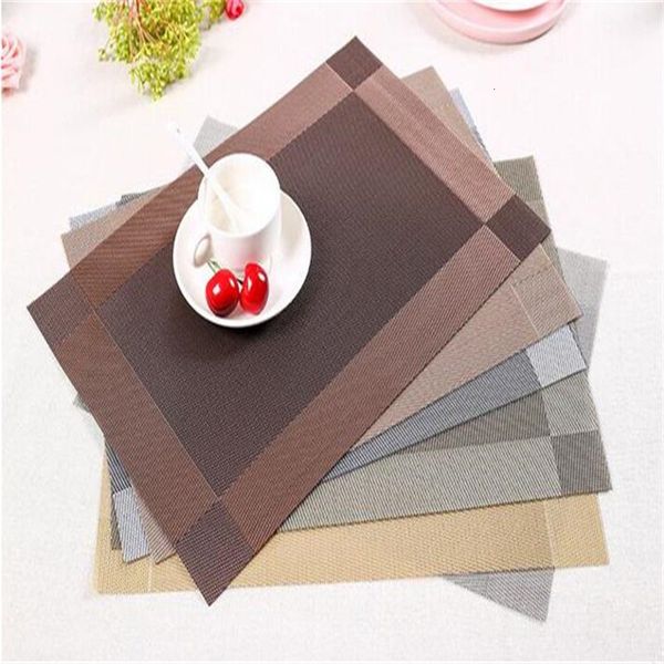 

washable pvc dining table mats heat resistant sustainable reusable pad anti slip resturant home kitchen placemats