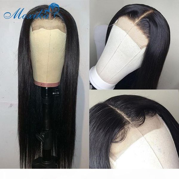 

lace front human hair wigs straight lace front wig 180 density wig remy 13x4 swiss straight human hair, Black;brown