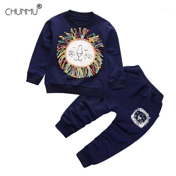 

baby boys girls christmas autumn spring long sleeve t-shirt + pants 2pcs infant kids children sports suit toddler clothes1, White