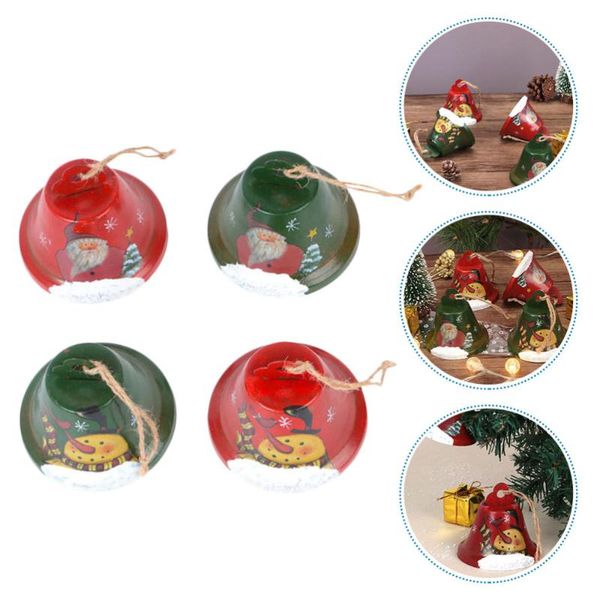 

christmas decorations 4pcs vintage iron tree decoration bells hanging pendants