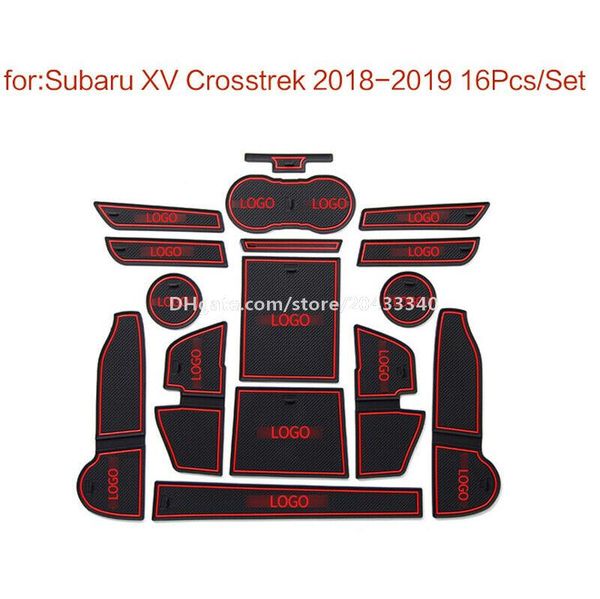 

car gate slot pad water coaster interior non-slip mats for subaru xv 2018-2019